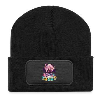 Girls Trip Wochenende 2024 Frauen Mädelsreisen - Recycelte Patch Beanie - Schwarz - Vorne