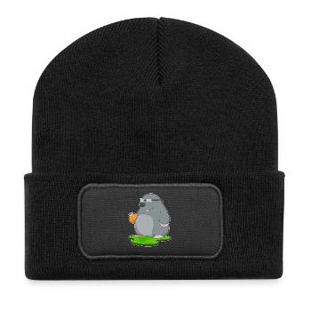 Taupe Basketteur Basketteur - Beanie recyclé à patch - noir - Devant