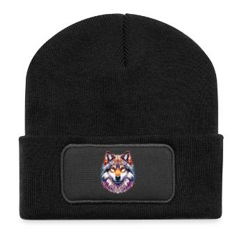 Wolf - Recycled Patch Beanie - black - Front