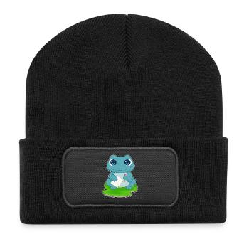 Frog Student Paper School - Recycled Patch Beanie - black - Front