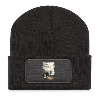 UFO Brocken im Harz - Recycelte Patch Beanie - Dunkelgrau - Vorne
