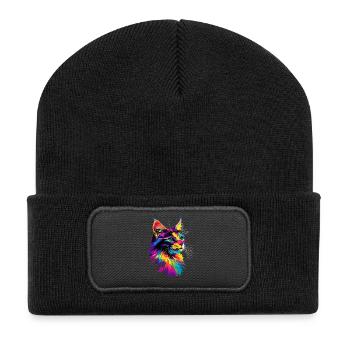 Cat Norwegian Forest Cat Norwegian Forest Cats - Recycled Patch Beanie - black - Front