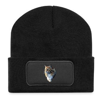 Chat de la forêt norvégienne Chat des forêts norvégiennes - Beanie recyclé à patch - noir - Devant