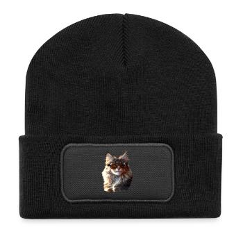 Chat de la forêt norvégienne Chat des forêts norvégiennes - Beanie recyclé à patch - noir - Devant