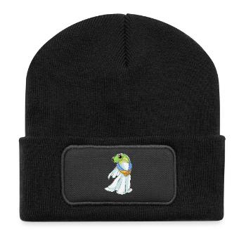 Frog Bridal Wedding Dress Wedding - Recycled Patch Beanie - black - Front