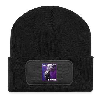 I'm Not Like Other Girls Opossum Possum Meme - Recycled Patch Beanie - black - Front