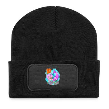 10. Geburtstag Motiv Meerjungfrau - zehn - 10 Jahr - Recycelte Patch Beanie - Schwarz - Vorne