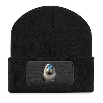 Beau joint - Beanie recyclé à patch - noir - Devant