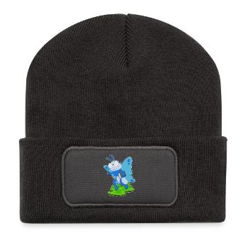 Butterfly Book - Recycled Patch Beanie - dark grey - Front