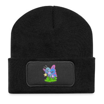 Butterfly Star - Recycled Patch Beanie - black - Front