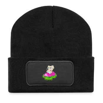 Dog Car - Recycled Patch Beanie - black - Front