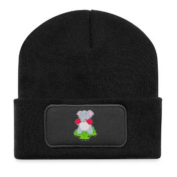 Elephant Boxer Gants de boxe Boxe - Beanie recyclé à patch - noir - Devant