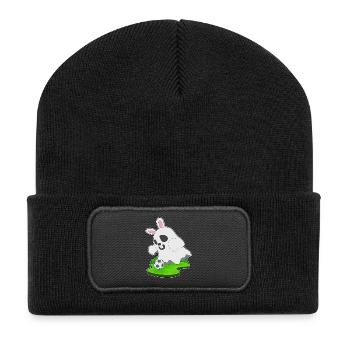 Fantôme Halloween Football - Beanie recyclé à patch - noir - Devant