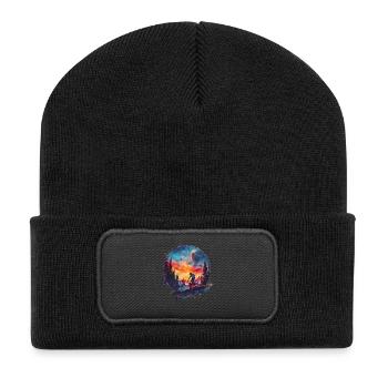 VTT des années 90 - Beanie recyclé à patch - noir - Devant