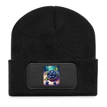 Yummy blueberries - Recycled Patch Beanie - black - Front