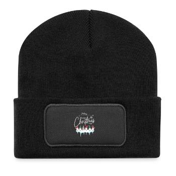 Christmas merry christmas snow gnomes - Recycled Patch Beanie - black - Front