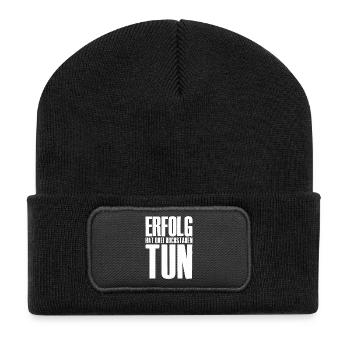 Success Saying for Founder Entrepreneur Startup - Recycled Patch Beanie - black - Front