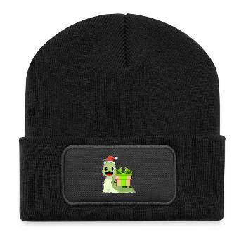 Paquet de Noël Escargot - Beanie recyclé à patch - noir - Devant