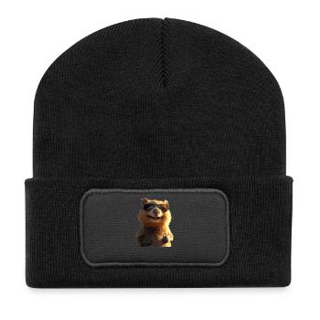 Quokka Be Quokka Happy Australien Lächeln Quokkas - Recycelte Patch Beanie - Schwarz - Vorne