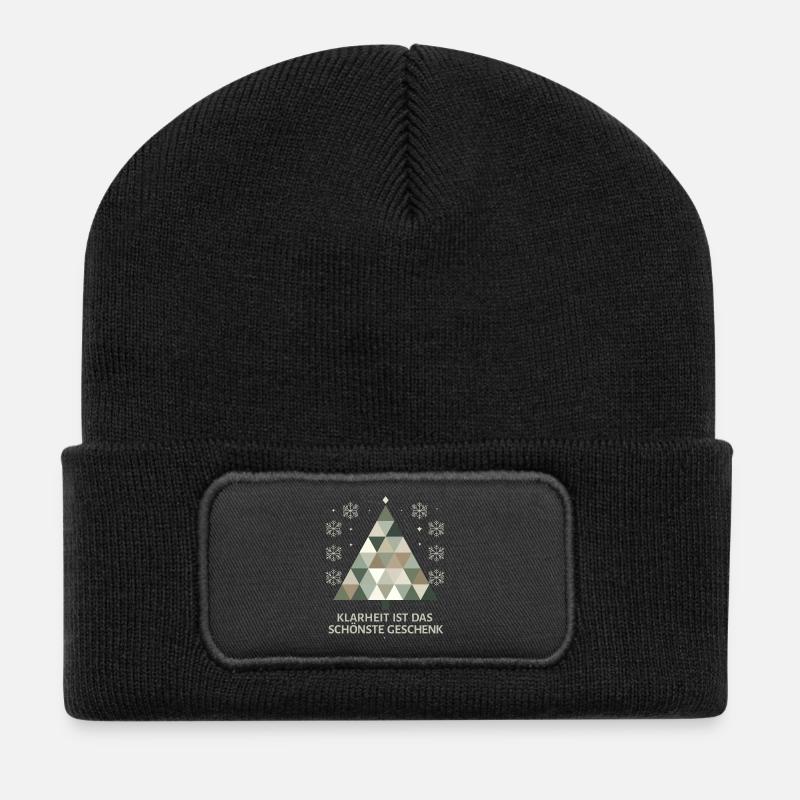 Minimalist Christmas tree: Simple elegance - Recycled Patch Beanie - black