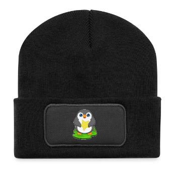 Étoile Pingouin - Beanie recyclé à patch - noir - Devant