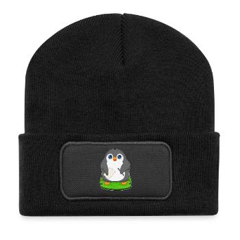 École de papier étudiant Penguin - Beanie recyclé à patch - noir - Devant