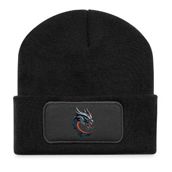 Dragon Créature mythique Dragon Lover Dragon de feu - Beanie recyclé à patch - noir - Devant