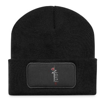 Sword Rose Japan Characters Gift - Recycled Patch Beanie - black - Front