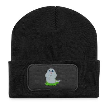 Seal Hairdresser Scissors - Recycled Patch Beanie - black - Front