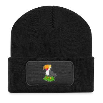Toucan Halloween Zombie - Recycled Patch Beanie - black - Front