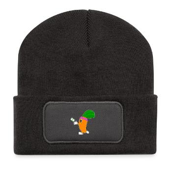 Carrot Jogger Jogging Sport - Beanie recyclé à patch - charbon - Devant