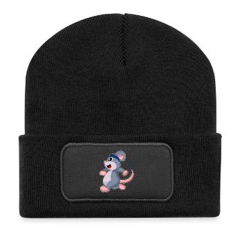 Souris Jogger Jogging Sport - Beanie recyclé à patch - noir - Devant