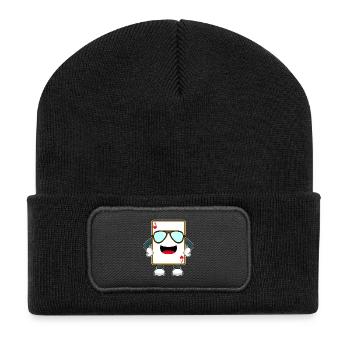 Cartes de poker poker - Beanie recyclé à patch - noir - Devant