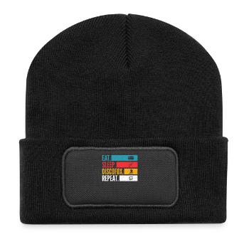 Eat Sleep Discofox Repeat pour les danseurs - Beanie recyclé à patch - noir - Devant