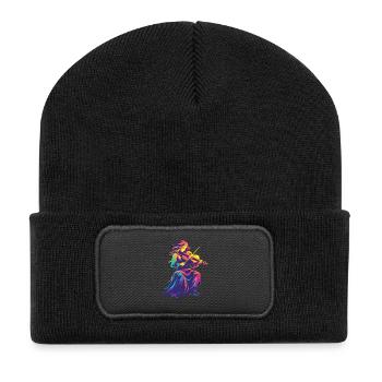Violon Fille Rétrowave - Beanie recyclé à patch - noir - Devant