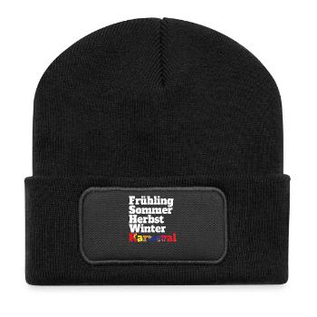 Carnaval Cinquième saison Kölsch Fastelovend Cologne - Beanie recyclé à patch - noir - Devant