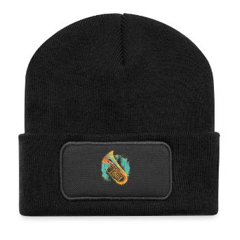 Tuba Graphic - Recycled Patch Beanie - black - Front