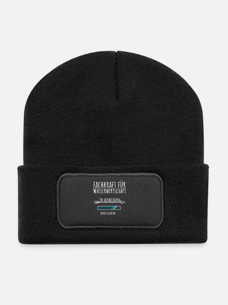 Fachkraft Wasserwirtschaft Ausbildung Beruf - Recycelte Patch Beanie - Schwarz