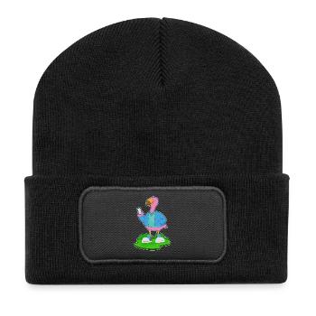 Flamingo Smartphone - Recycled Patch Beanie - black - Front