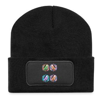 Exotic Birds Bird Parrot Parrots - Recycled Patch Beanie - black - Front