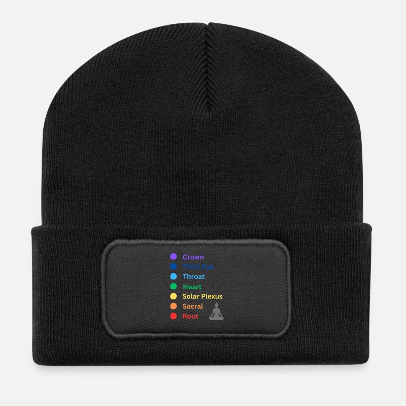 Chakra - Recycelte Patch Beanie - Schwarz