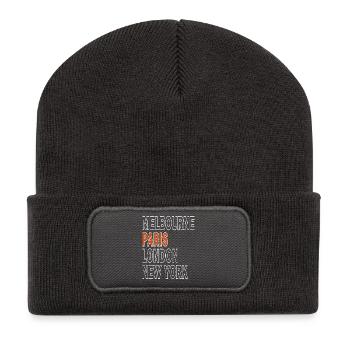 Grand tournoi de tennis à Paris - Beanie recyclé à patch - charbon - Devant