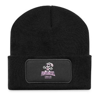 Pumpernickel Girls Bunny Fitness Weight Lifting - Recycled Patch Beanie - black - Front