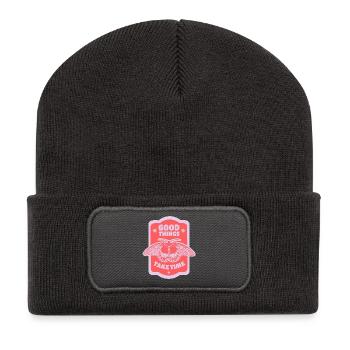 Geduld & Wachstum – Ästhetisches Motiv - Recycelte Patch Beanie - Dunkelgrau - Vorne