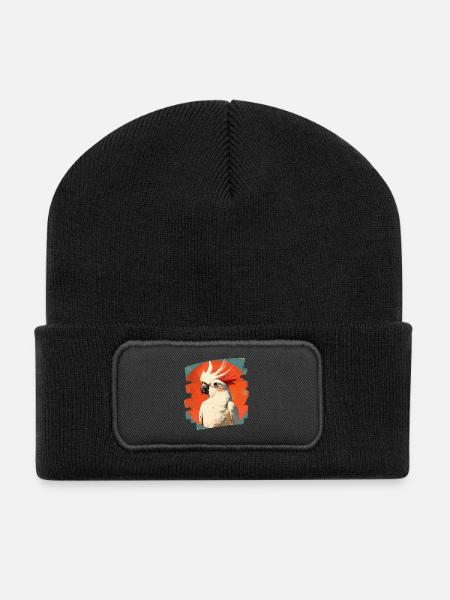Kakadu - Recycelte Patch Beanie - Schwarz