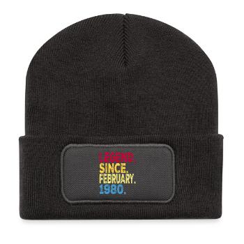 Un beau maillot pour les légendes nées en février1980 - Beanie recyclé à patch - charbon - Devant