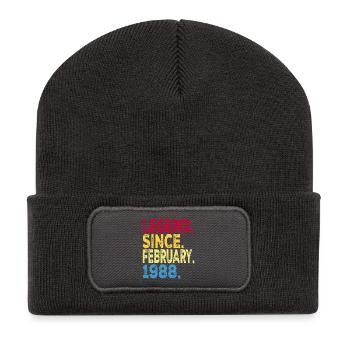 Légende depuis février 1988 Design Pour les personnes âgées - Beanie recyclé à patch - charbon - Devant