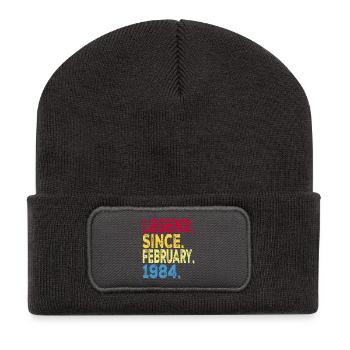 Légende depuis février 1984 Design Pour les personnes âgées - Beanie recyclé à patch - charbon - Devant