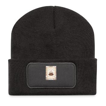 Kaffeebecher Kunst Coffee Mug Art - Recycled Patch Beanie - dark grey - Front