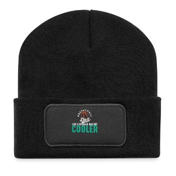 Basketball-Vater Basketball Papa - Beanie recyclé à patch - noir - Devant